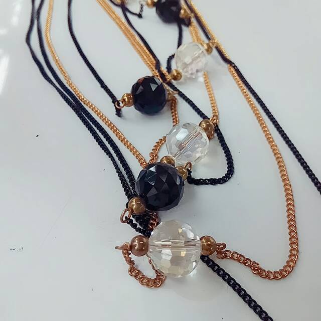 Direct sales of two-color zircon chain necklace jewelry from the manufacturer details Picture