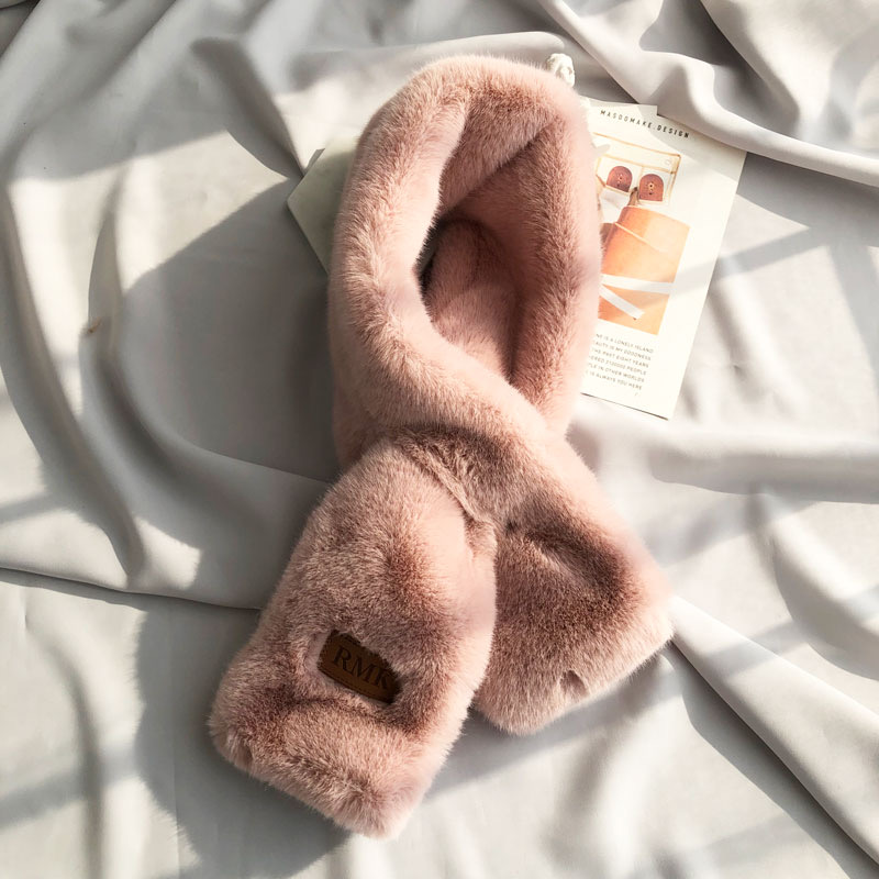 Classic Casual Fashion Scarf Fluffy Short Scarf Specification drawing