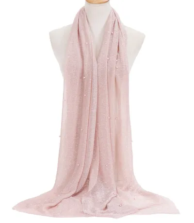 Spring And Autumn Ladies All Fashion Nailed Bead Bright Silk Polyester Scarf Shawl