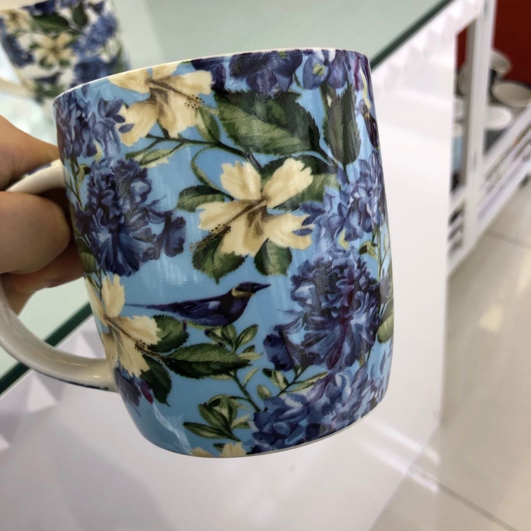 小鸟花香陶瓷杯水杯现代风混装批发产品图