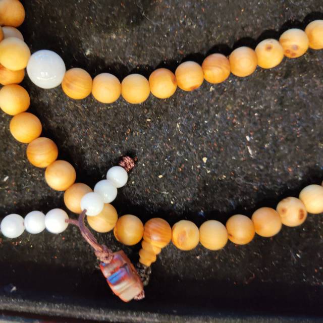 Jade beads, sandalwood Buddhist prayer beads, cultural and artistic bracelets, handcrafted ornaments details Picture