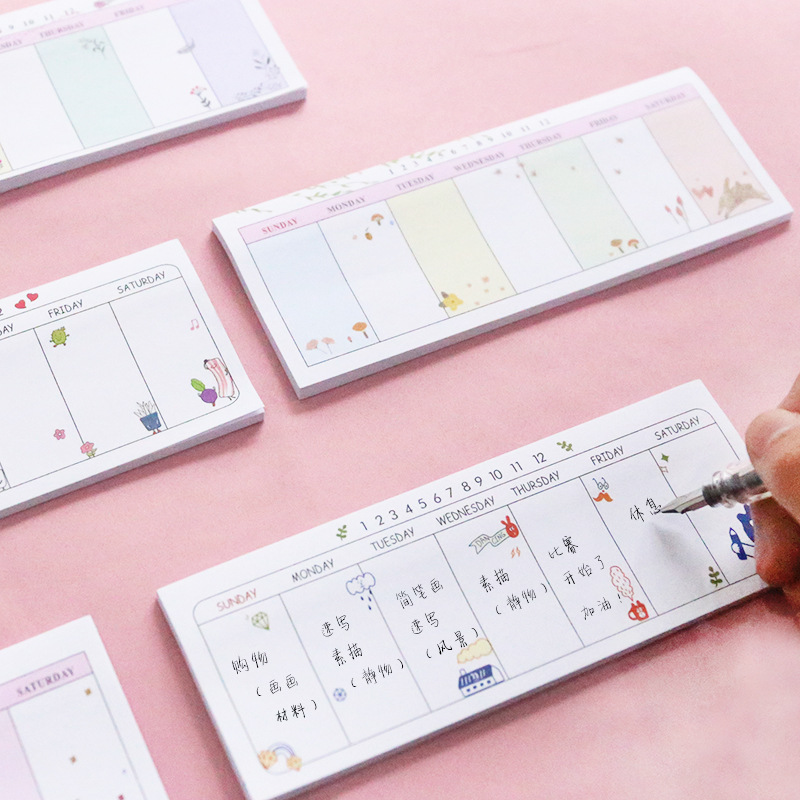 Creative Note Paper Removable Sticky Note Memo Weekly Planner Sticky Note Book N Times details Picture