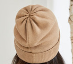 针织帽女秋冬羊毛纯色保暖双层加厚韩版百搭大码包头大头围毛线帽细节图