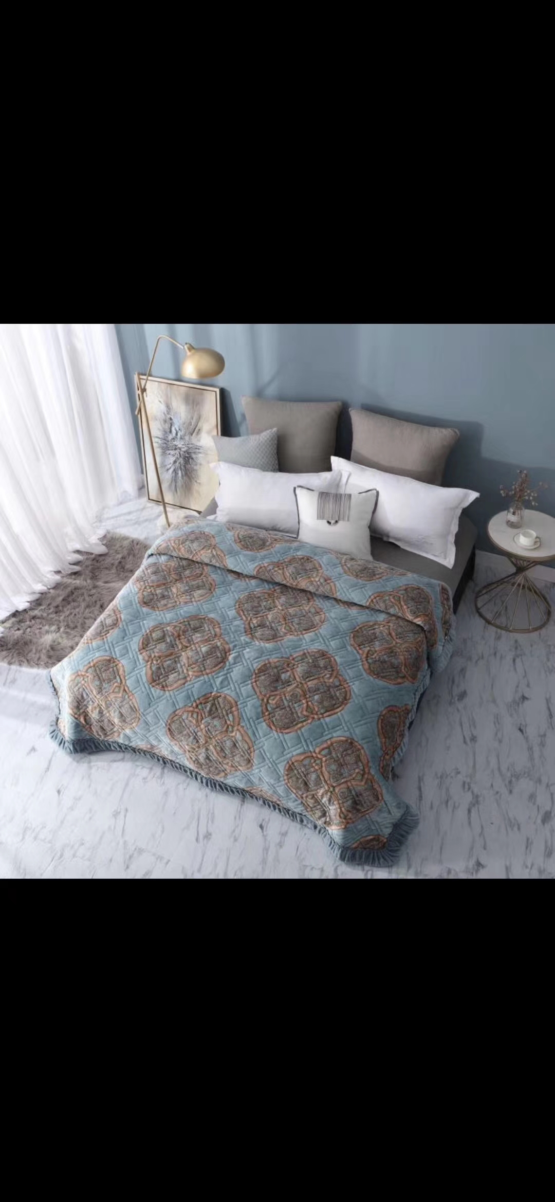 厂家直销毛毯新款批发零售毯子伊斯兰清真风格花色毛毯