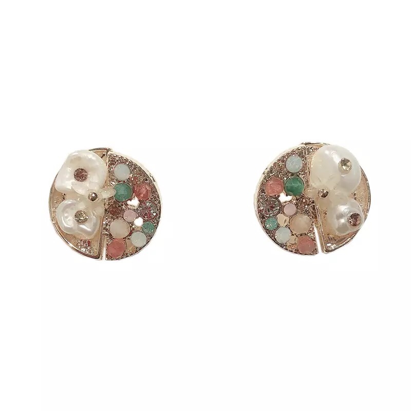 Super Fairy retro earrings S925 sterling silver flower circle earrings female Korean literary court style simple earrings ear clip thumbnail