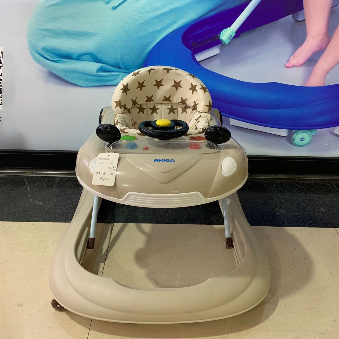 Multi-functional anti-rollover hand-pushed baby walker for infants and children, and anti-O-shaped leg walker for boys and girls