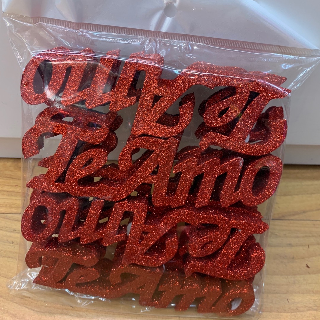 喜庆节日装饰物亮片字母图案装饰工艺品