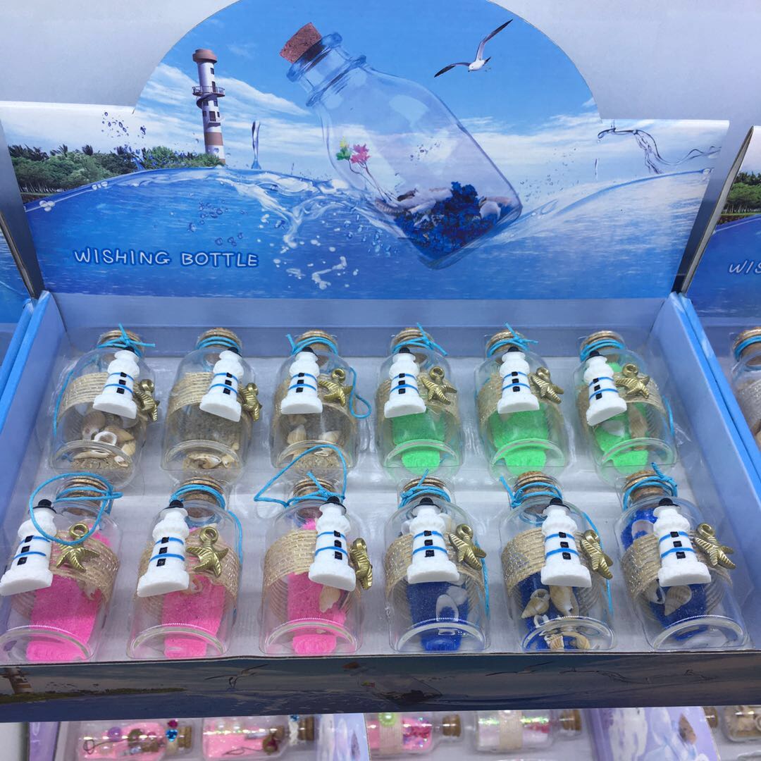 白色灯塔漂流瓶树脂沙滩漂流瓶家居装饰摆件12/展示盒