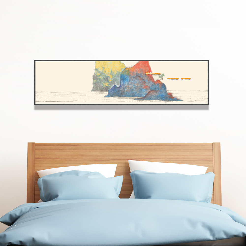 纯彩现代软装饰42X162CM版权装饰画