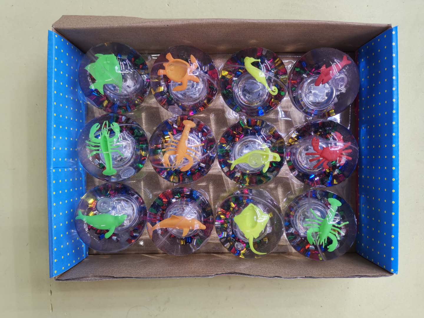Children's Toy Water Polo colorful jump ball crystal flash bouncy ball children's toy reel silk sea animals thumbnail