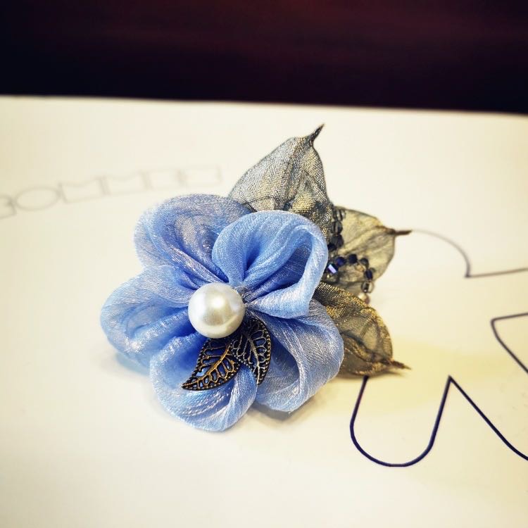 Pearl Cloth High-End Corsage Headwear Korean Series Corsage Collar Specification drawing