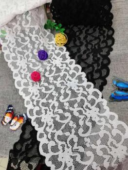 Single-layer black and white single-color exquisite water-soluble net embroidery lace trim clothing accessories Specification image