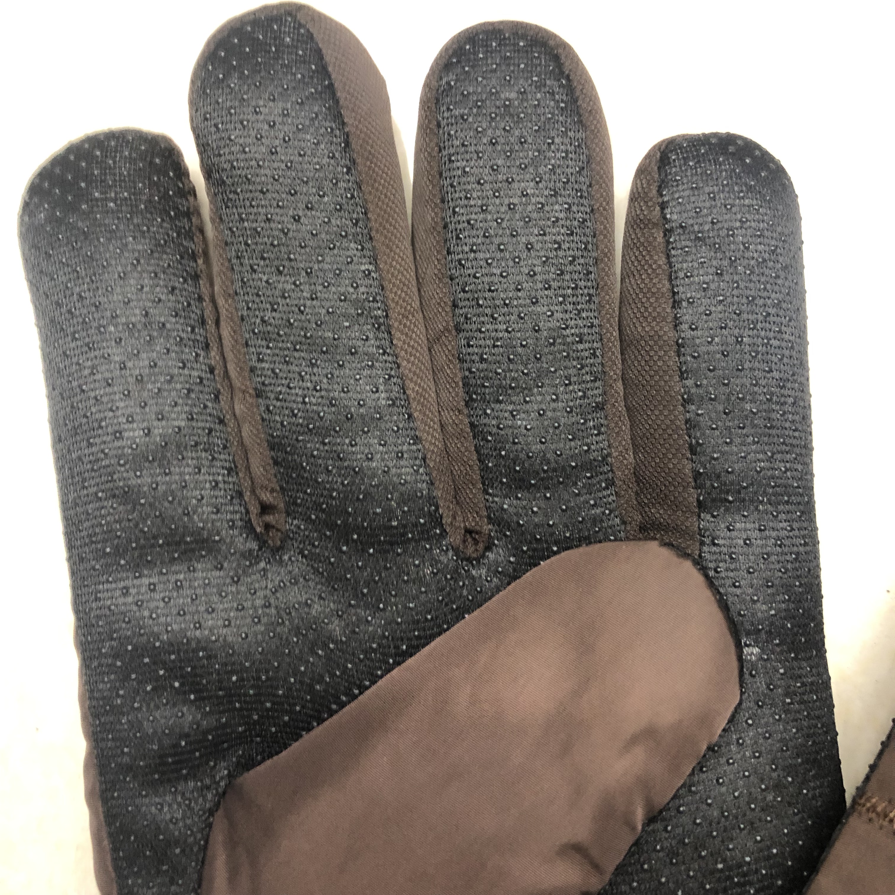 Close-up of glove inside and outside