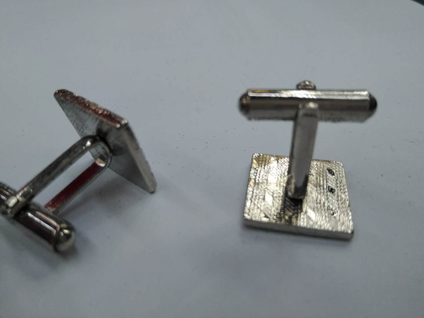 High-quality European and American simple square alloy electroplated metal cufflinks, customizable style