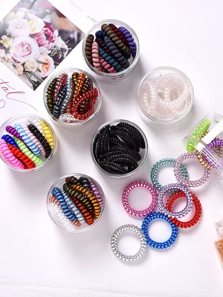 Color Tie Hair Band Telephone Cord Hair Band Basic Head Rope Specification drawing