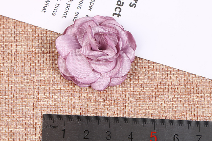 布艺花朵烧边花玫瑰山茶花DIY手工服装饰品配件发圈韩版发夹产品图