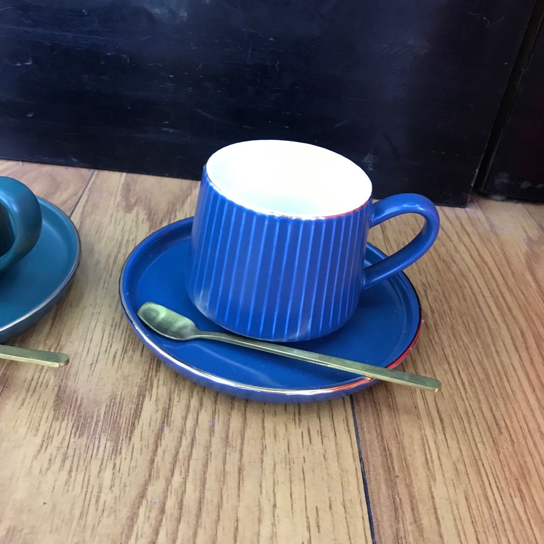 咖啡杯欧式小奢华轻奢精致法式下午茶茶具杯碟套装配勺金色1细节图