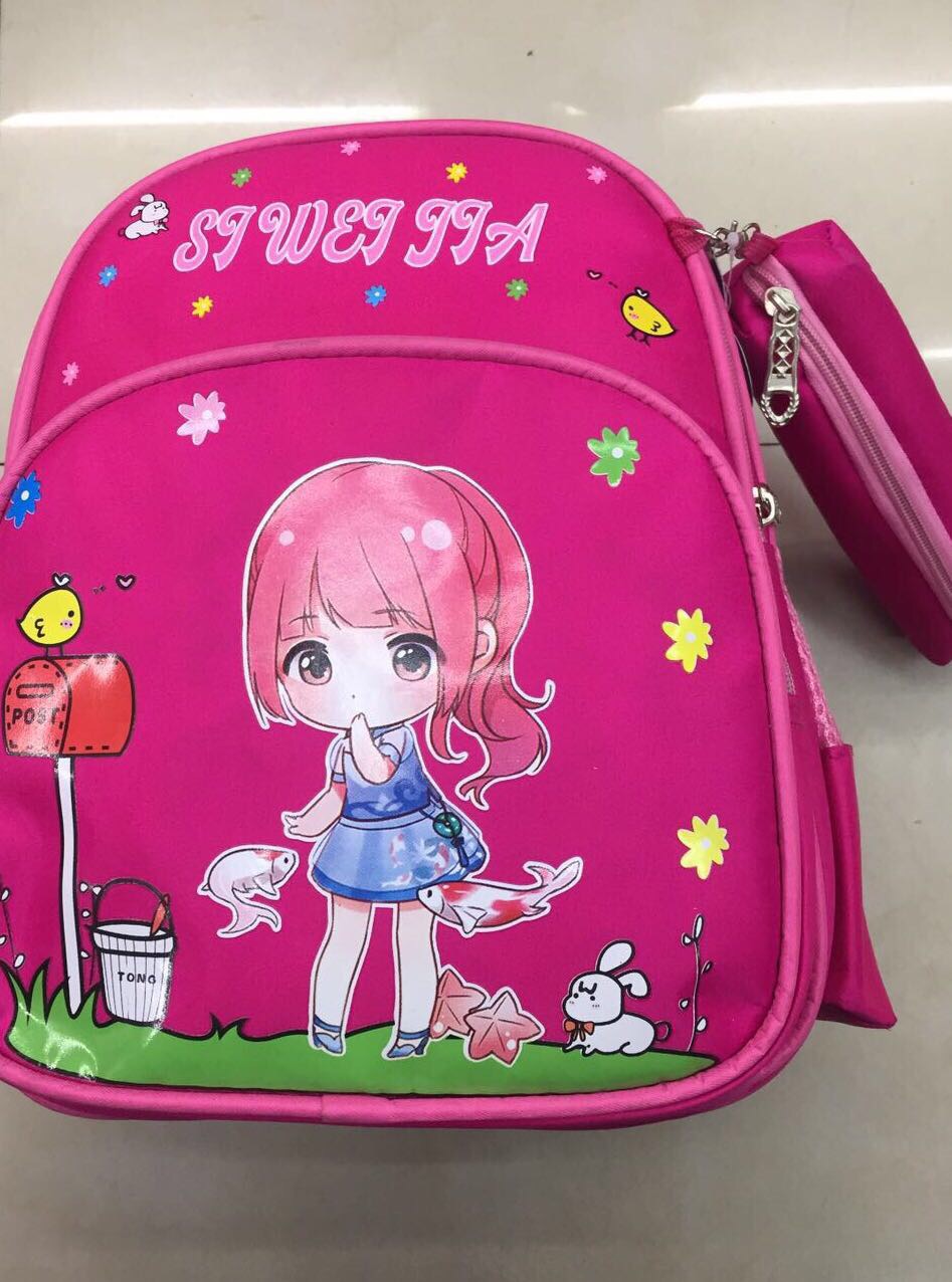 Cartoon Pink Girls Printed Schoolbag Backpack Manufacturers Direct To Sample Order