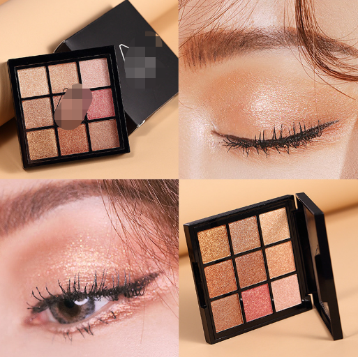 眼影彩妆/眼影盘化妆师/四色眼影/液体亮片/化妆品彩妆细节图