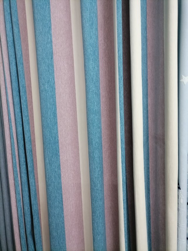 Thickened solid-color cotton and linen style bedroom blackout curtain fabric, simple and modern style living room floor-to-ceiling window bay curtain finished product