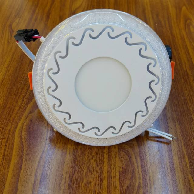 led吸顶灯芯圆形带遥控三色室内卧室替换灯盘带散热器改造灯产品图