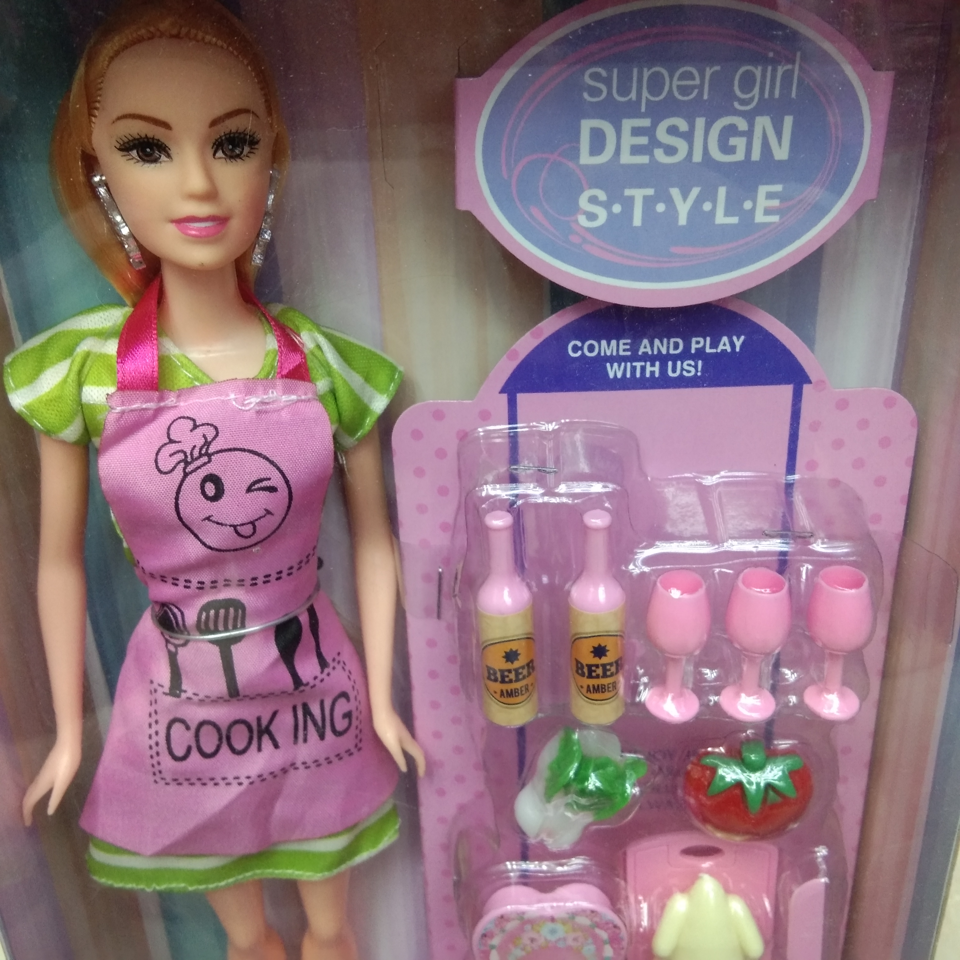 时尚可爱塑料儿童益智玩具女孩酒巴调酒娃娃产品图