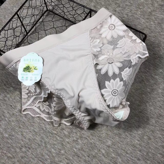 Korean-style sexy, antibacterial, lace breathable triangle pants