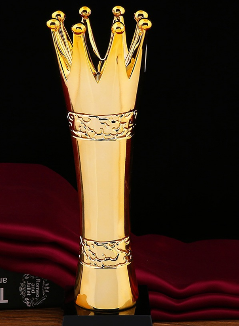 树脂奖杯水晶奖杯定制创意金属奖杯皇冠水晶奖杯