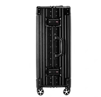 Black Trolley Case Men's And Women's Combination Case Leather Luggage details Picture