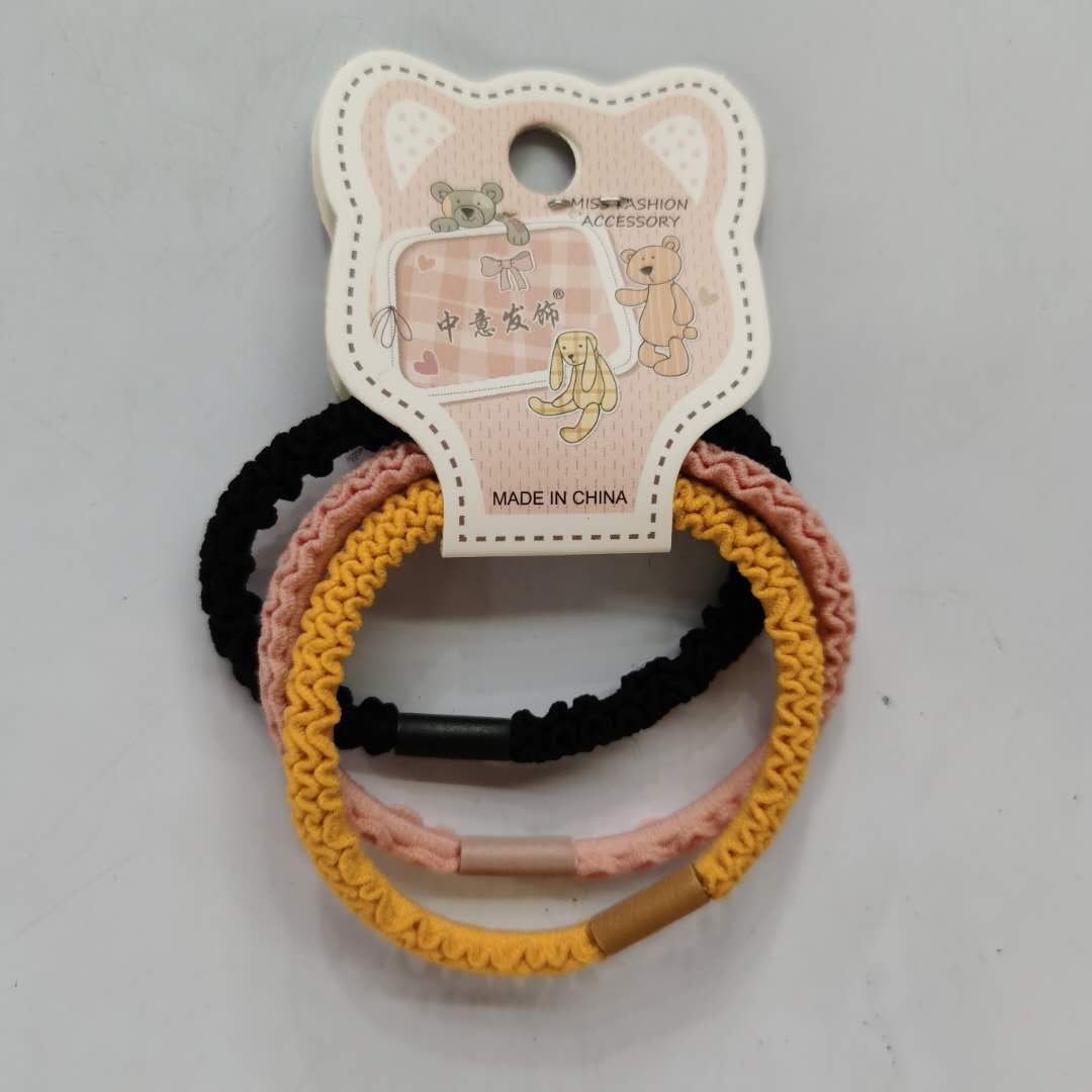 Korean-style fashionable and versatile women's hair band with high elasticity and popular rubber bands details Picture