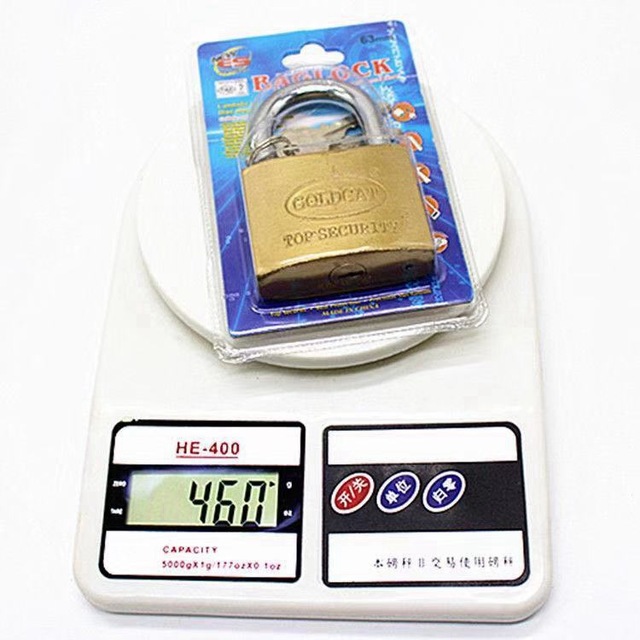 厂家直销63mm单开防铜锁 仓库大门挂锁锁头细节图