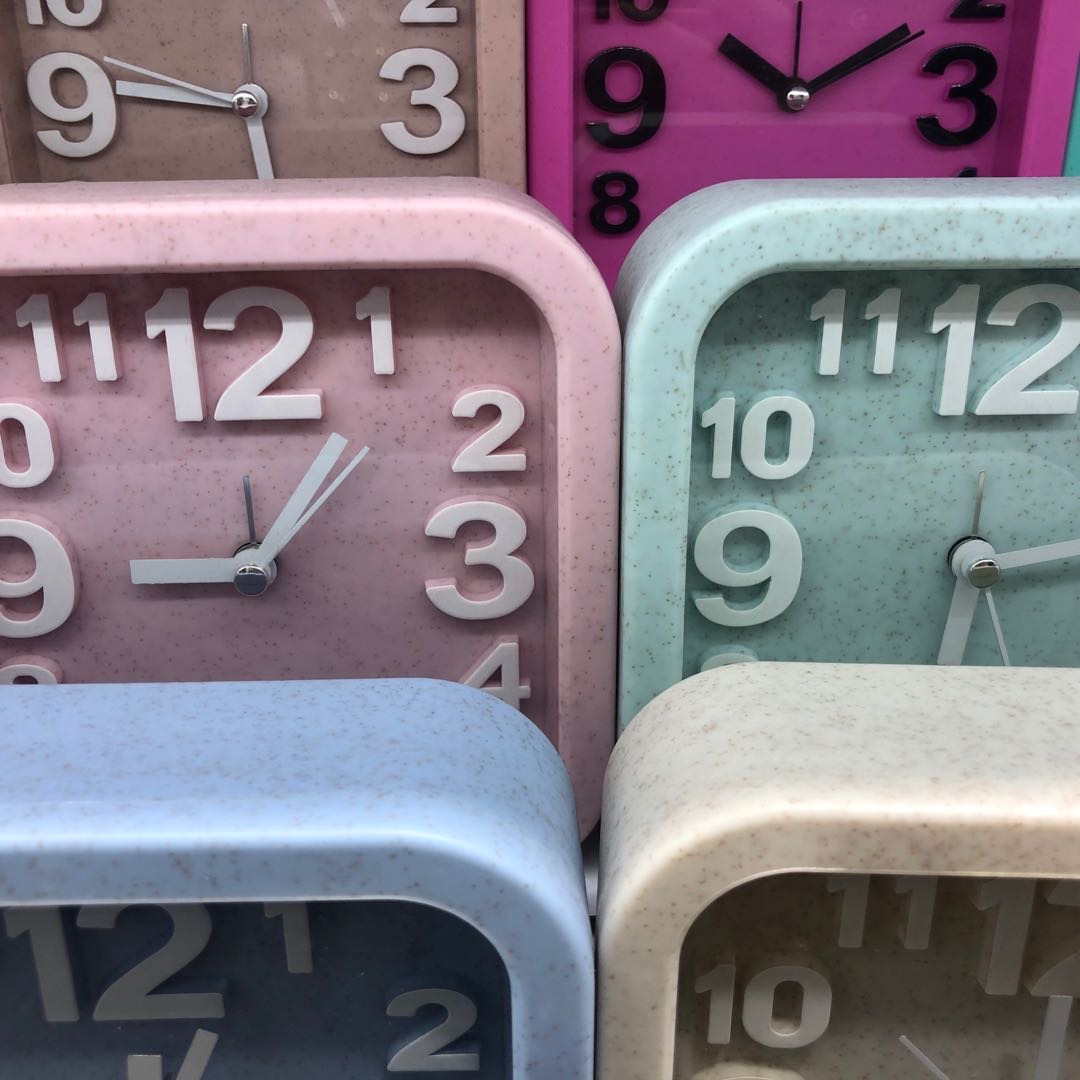Macaron Color Straw Alarm Clock Mechanical Loud Sound Alarm Creative Personality Students With Lazy Clock Simple Wake Up Children details Picture