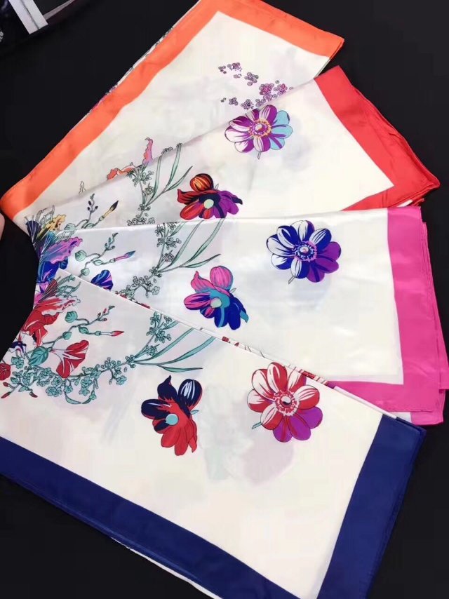 Fashion Foreign Trade Thin Soft Georgette Silk Scarf Pure Color Day Scarf New Scarf Ladies All Scarf Women