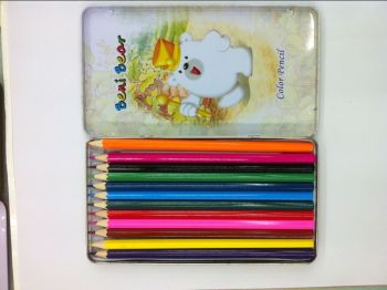 12 Iron Box Colored Pencils School Supplies For Students Specification drawing