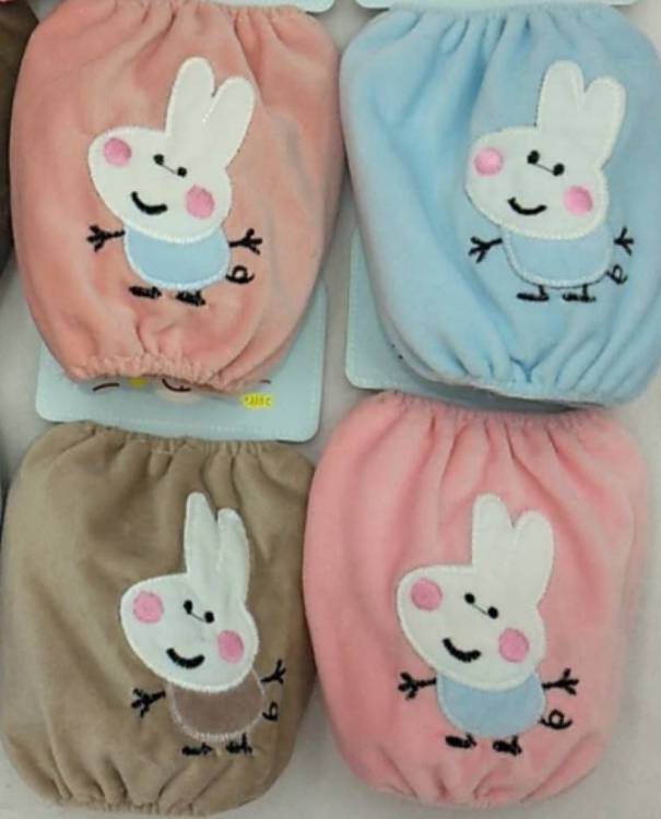 Baby Cuff Autumn And Winter Cute Cartoon Children Rabbit Sleeve Boys And Girls Anti-Fouling Sleeve Plush Baby Cuff