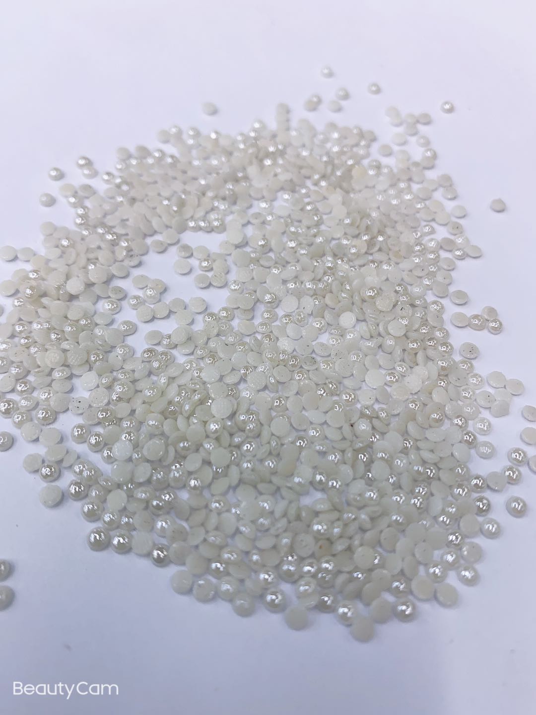 3Mm White Semi-Round Ceramic Drill Middle East Drill Dmc Nail Drill Flat Bottom Drill Diy Drill details Picture