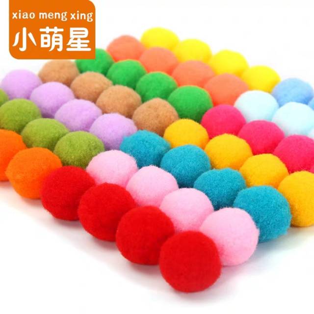 3cm杨梅球仿羊绒毛线球毛绒球diy创意手工材料毛球发饰发圈等细节图