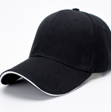 黑色鸭舌帽定制男士棒球帽子女广告工作帽遮阳太阳帽