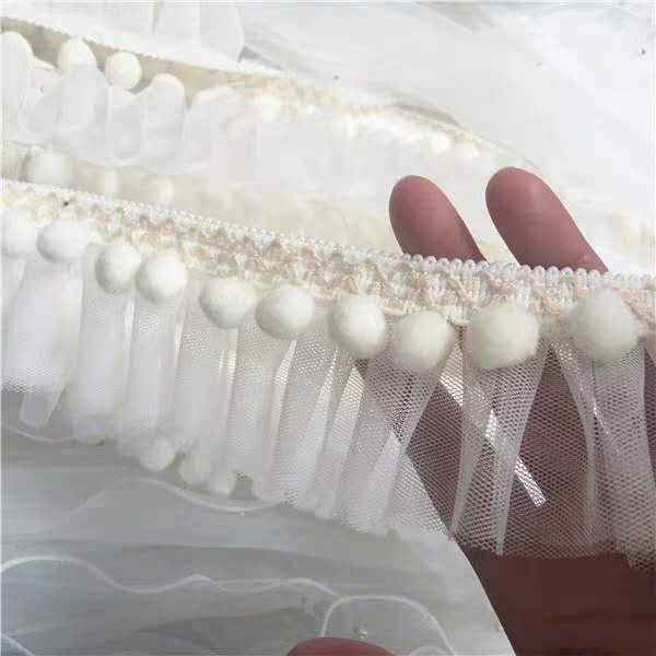 Pink And White Lace All Cotton Lace Hollowed-Out Cotton Lace Fabric Handmade Diy Clothing Lace Accessories details Picture