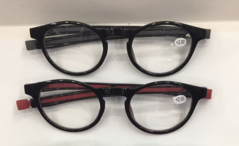 Square-framed reading glasses, hyperopia glasses, thick-framed comfortable glasses for the elderly, PC anti-blue light with magnetic rope 1692