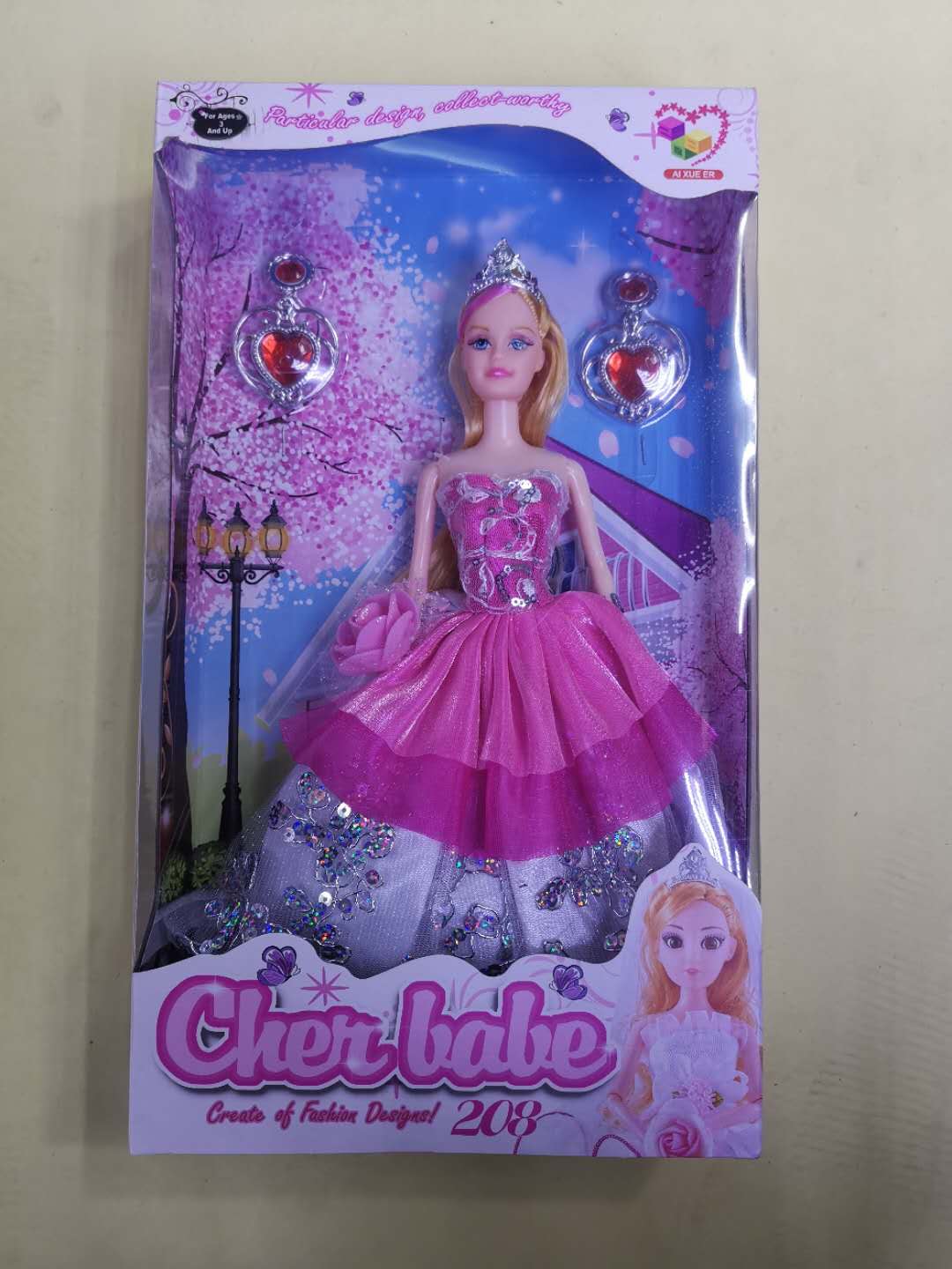 仿真洋娃娃芭比公主女孩单个娃娃玩具大礼盒爱心耳坠公主