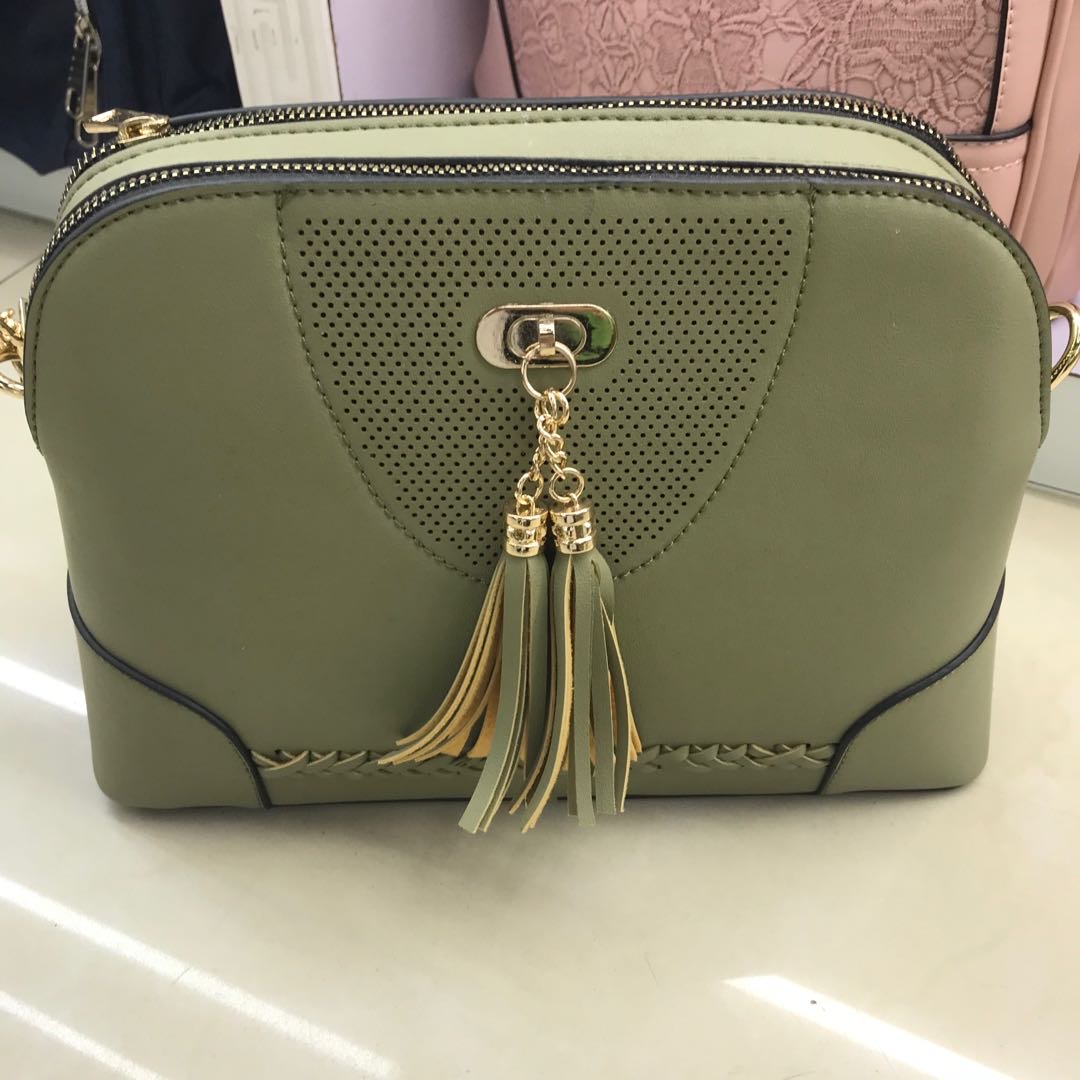 潮流柳梳绿色时尚女包