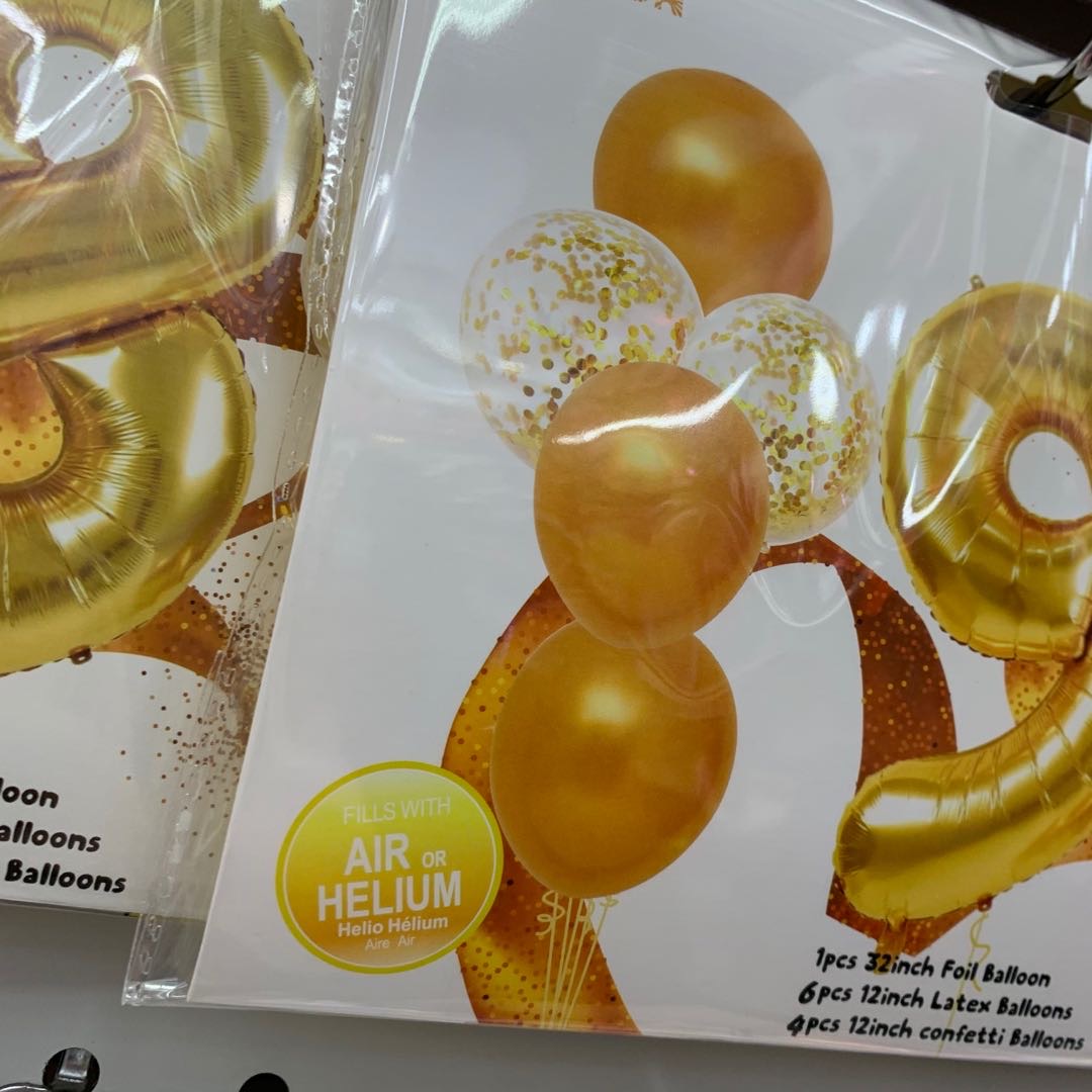 金色款派对气球多种类气球套装产品图