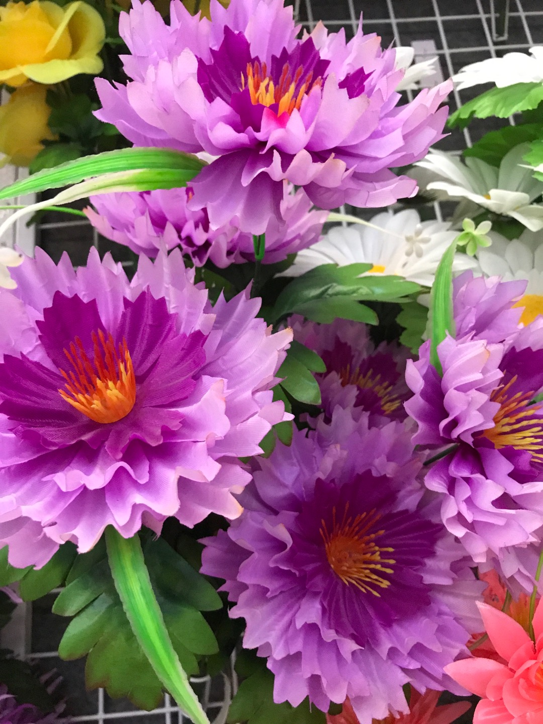 北长仿真生产各种A7952号7头斗6耳菊产品图