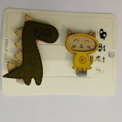 Korean Fashion Kawaii Dinosaur Kitten Cute Girly Style Headdress Hair Card
