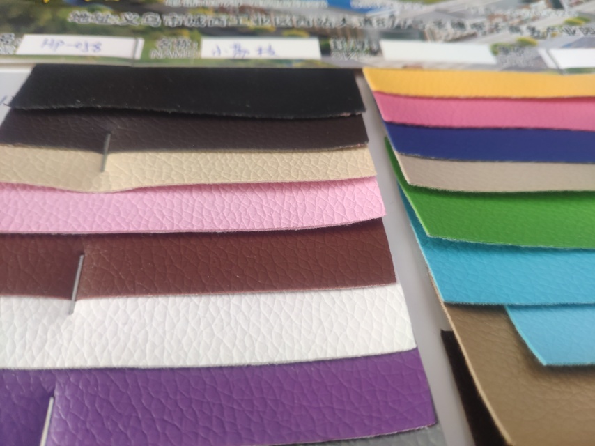 厂家直销热销新款   HP-058 荔枝纹 PVC皮革大量现货高中低档箱包沙发鞋材面料辅料详情2