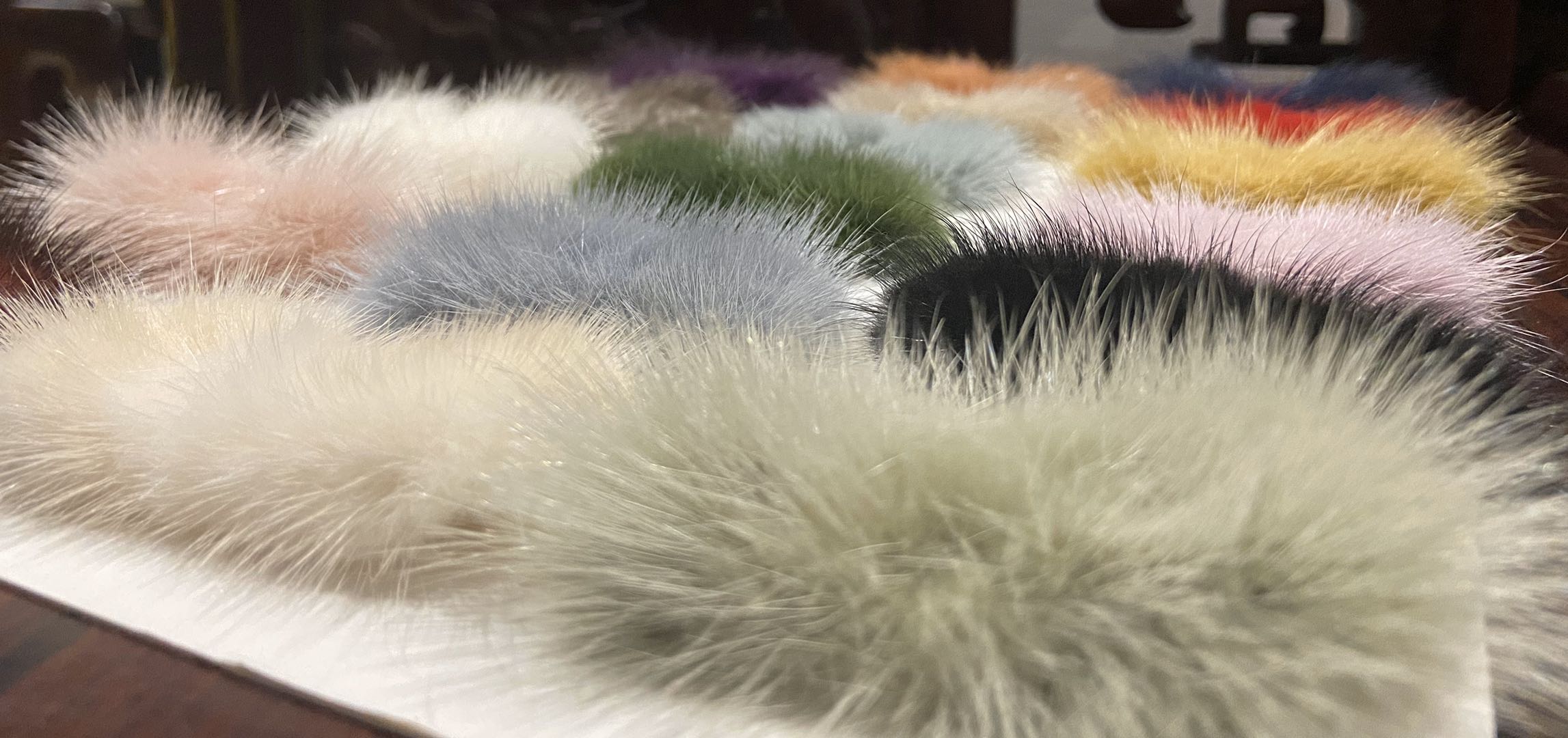 4X8公分真水貂毛领结产品图