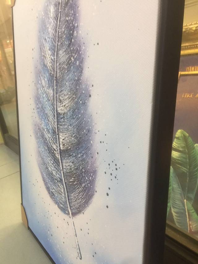 油画/挂画/墙面装饰，沙发背景画/砂岩挂画/肌理画细节图