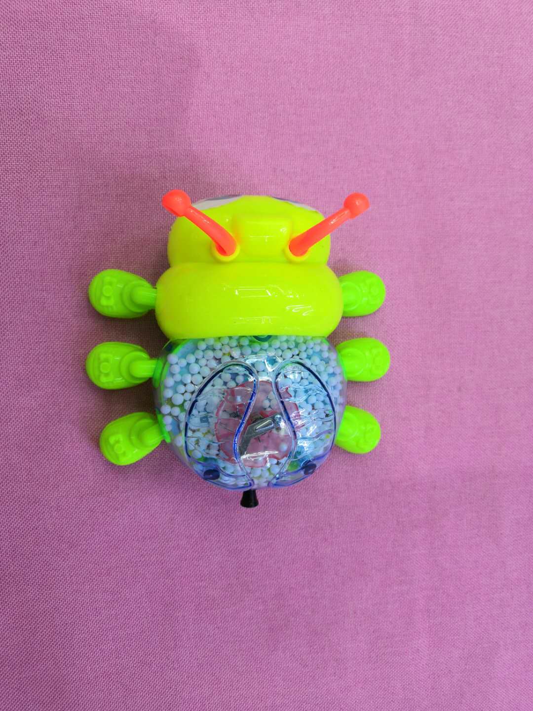 12*12.5cm发光甲虫夜光网红新款卡通儿童拉线玩具甲虫