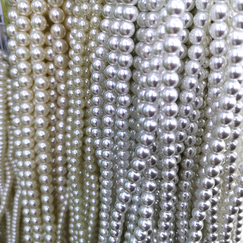 Brand ABS pearl high-brightness straight-hole, half-hole, non-hole bead stringing accessories DIY material anti-pearl Specification image